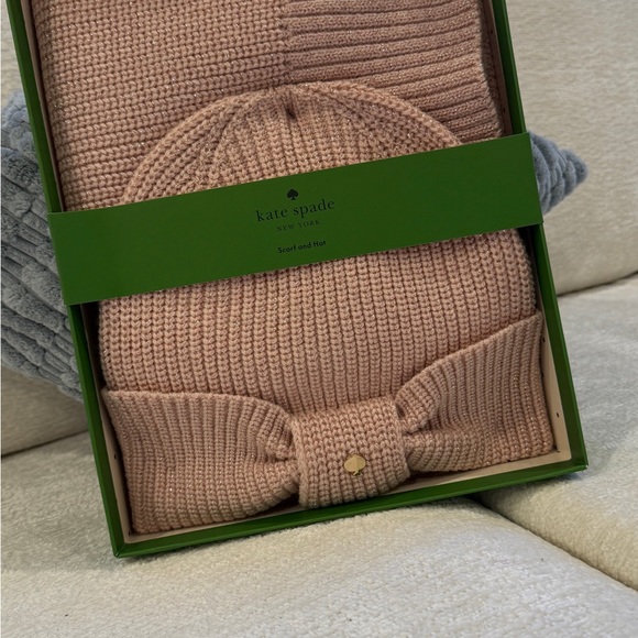 Kate Spade Blush Knit Hat and Scarf Set main image 6